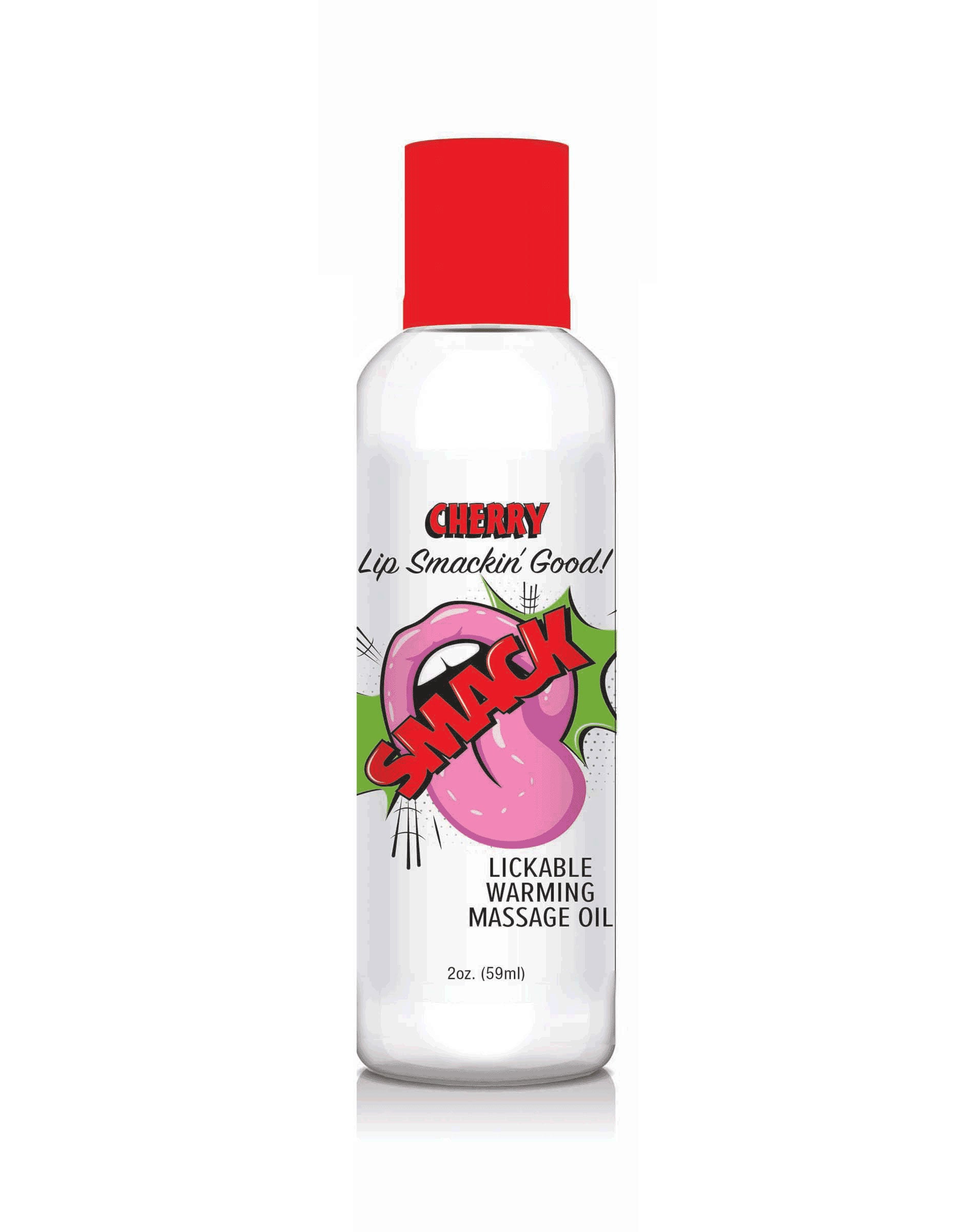 Smack Warming and Lickable Massage Oil - Cherry 2 Oz LG-BT406