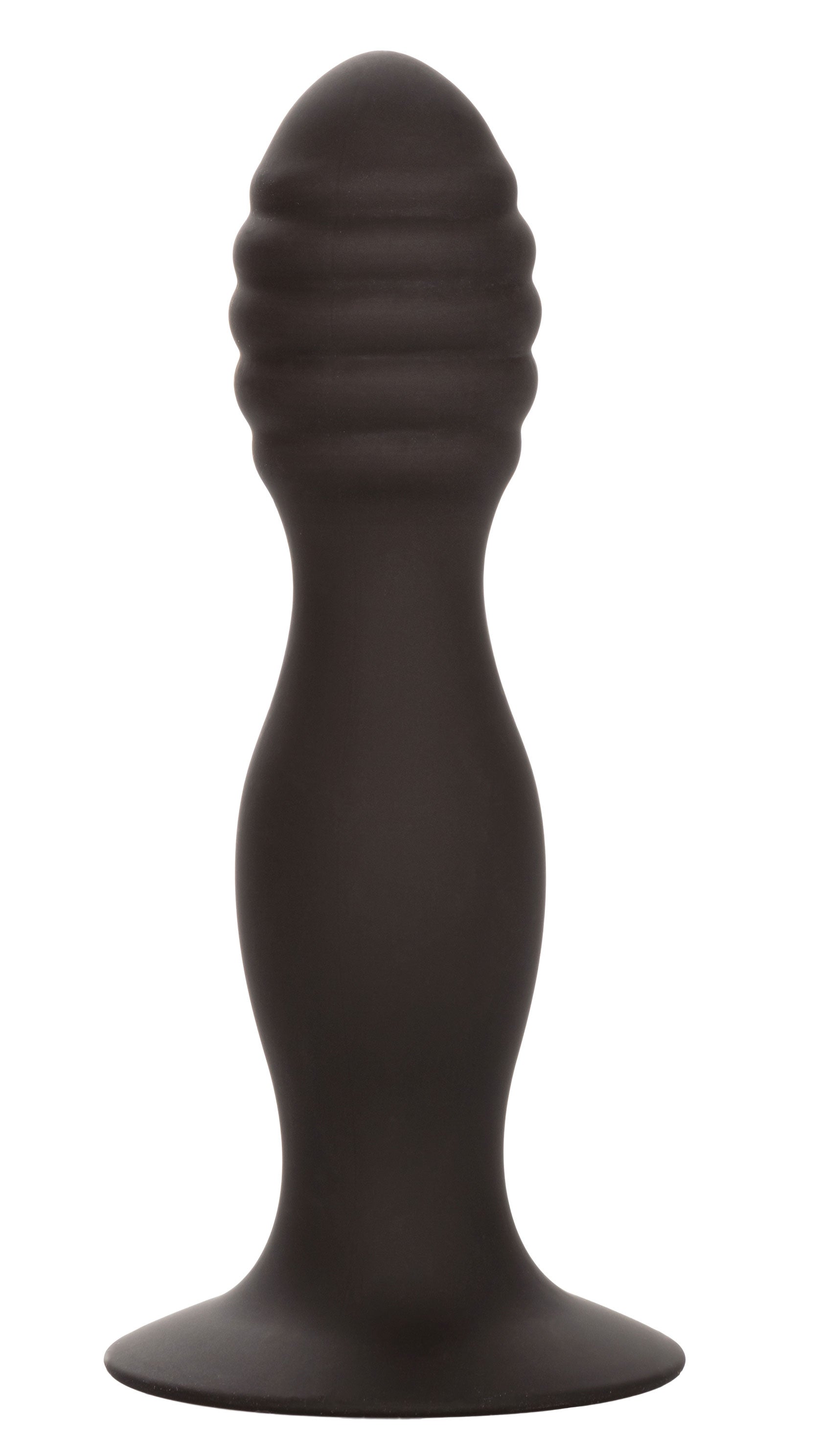 Silicone Ribbed Anal Stud - Black SE0416252