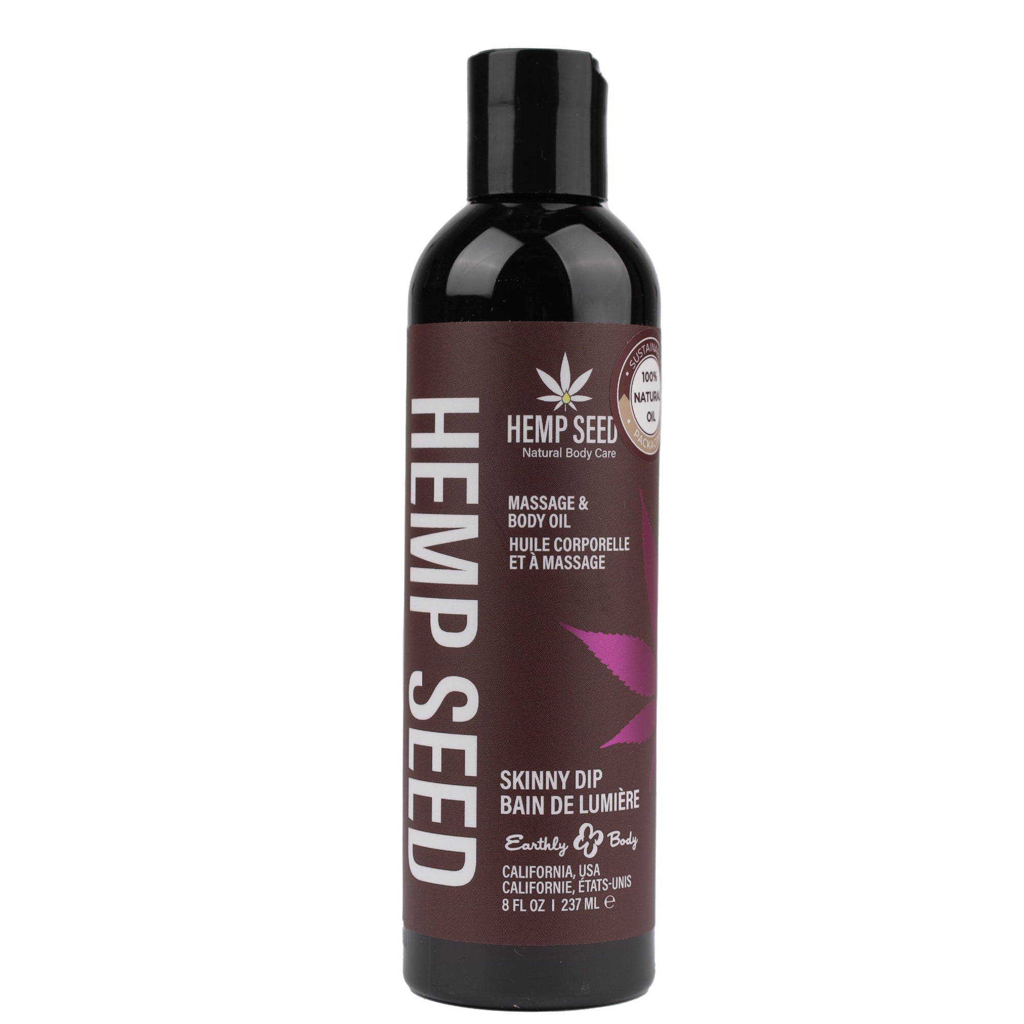 Hemp Seed Massage and Body Oil - Skinny Dip - 8 Fl. Oz./ 237ml EB-MAS021